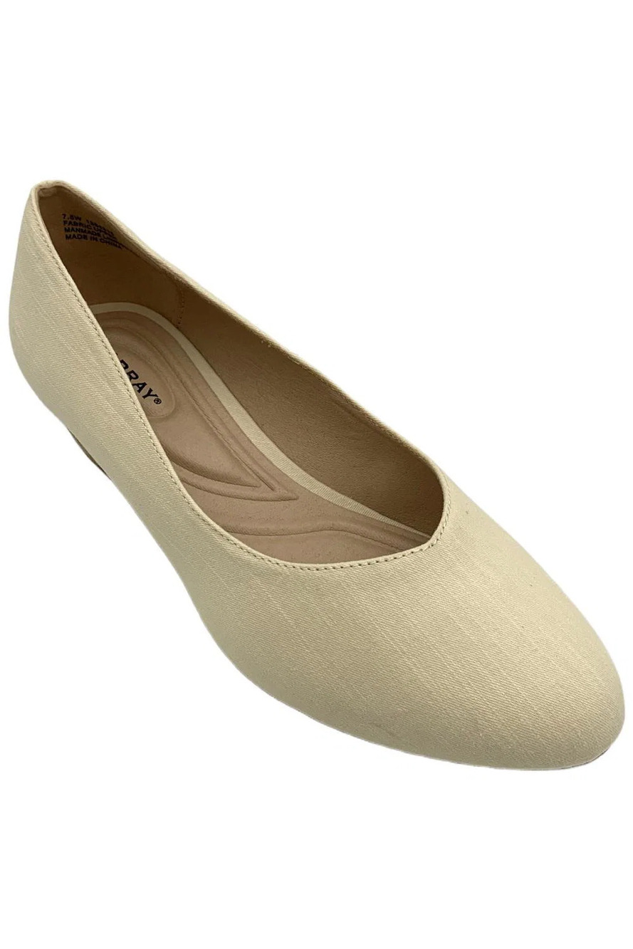 ARRAY Women's Darling Slip-On Wedged Flats Parchment - Wide